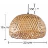 Buy Bali twisted Design Boho Bali ceiling lamp - Bamboo Natural wood 59354 home delivery