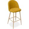 Buy Fabric Upholstered Stool - Scandinavian Design - 76cm - Bennett Yellow 59356 in the United Kingdom