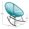 Buy Acapulco Rocking Chair - Black legs  White 59411 with a guarantee