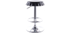 Buy Swivel Chromed Metal Bottle Cap Bar Stool - Height Adjustable White 49737 - in the UK