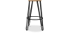 Buy Hairpin Stool - 74cm - Light wood and metal Black 59487 - prices