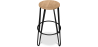 Buy Hairpin Stool - 74cm - Light wood and metal Black 59487 at MyFaktory