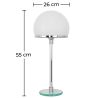 Buy Bauha Desk Lamp - Chrome Copper/Opal Glass White 13292 - in the UK
