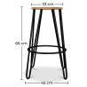 Buy Hairpin Bar Stool 66cm - Lighrt wood and metal Black 59500 with a guarantee