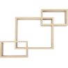 Buy Wooden Wall Shelf - Box Design - Dagoa Natural wood 59645 - in the UK