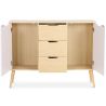 Buy Wooden Sideboard - Scandinavian Design - 3 drawers - Regir Natural wood 59652 in the United Kingdom