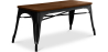 Buy Bistrot Metalix Bench Industrial Style - Dark Wood Black 58436 in the United Kingdom