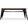 Buy Bistrot Metalix Bench Industrial Style - Dark Wood Black 58436 - in the UK