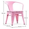 Buy Bistrot Metalix Kid Chair with armrest - Metal Pink 59684 - in the UK
