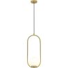 Buy Lucille Hanging Lamp - Metal and Glass Gold 59624 - prices