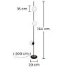 Buy Agnes 3 Bulbs Floor Lamp - Metal and Glass Black 59622 - in the UK