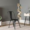 Buy Dining chair Bistrot Metalix industrial design 5Kg - New edition Dark grey 59802 - prices