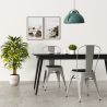 Buy Dining chair Bistrot Metalix industrial design 5Kg - New edition Dark grey 59802 in the United Kingdom