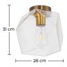 Buy Modern Glass & Metal Ceiling Lamp Transparent 59832 with a guarantee