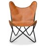 Buy Butterfly Chair - Premium Leather Brown 27808 - in the UK