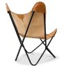 Buy Butterfly Chair - Premium Leather Brown 27808 in the United Kingdom