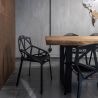 Buy Mykonos design dining chair - PP and Metal Black 59796 in the United Kingdom