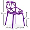 Buy Mykonos design dining chair - PP and Metal Black 59796 home delivery
