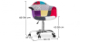 Buy Emery Office Chair - Patchwork Ray Multicolour 59869 - prices