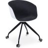 Buy White Padded Office Chair with Armrests and Wheels Dark grey 59887 - prices
