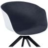 Buy White Padded Office Chair with Armrests and Wheels Dark grey 59887 - in the UK