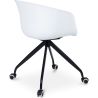 Buy White Padded Office Chair with Armrests and Wheels Dark grey 59887 in the United Kingdom