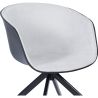 Buy Black Padded Office Chair with Armrests and Wheels Light grey 59888 - in the UK