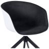 Buy Design White Padded Office Chair with Armrests  Dark grey 59889 - in the UK