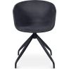 Buy Design Black Padded Office Chair with Armrests Dark grey 59890 - in the UK