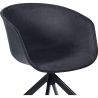 Buy Design Black Padded Office Chair with Armrests Dark grey 59890 - in the UK
