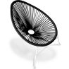 Buy Acapulco Chair - White Legs Black 58295 - in the UK