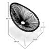 Buy Acapulco Chair - White Legs Black 58295 in the United Kingdom