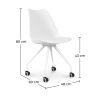 Buy Scandinavian Office chair with Wheels  - Dana White 59904 - prices