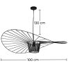 Buy Hanging Lamp Vertice - Metal - 100cm Black 59905 - prices