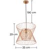 Buy Retro Ceiling Lamp - Design Pendant Lamp - Lena Gold 59908 - in the UK
