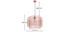 Buy Wire Structure Hanging Lamp Rose Gold 59909 - in the UK