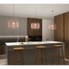 Buy Wire Structure Hanging Lamp Rose Gold 59909 with a guarantee