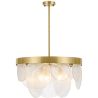 Buy Design Glass Hanging Lamp - Loren Gold 59928 - in the UK