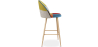 Buy Patchwork Upholstered Stool - Scandinavian Style - Bennett Multicolour 59944 at MyFaktory