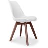 Buy Brielle Scandinavian design Premium Chair with cushion - Dark Legs White 59953 - in the UK