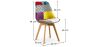 Buy Dining Chair Brielle Upholstered Scandi Design Wooden Legs Premium New Edition - Patchwork Jay Multicolour 59972 with a guarantee