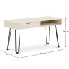 Buy Office Desk Table Wooden Design Hairpin Legs Scandinavian Style - Hakon Natural wood 59986 - in the UK