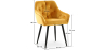 Buy Dining Chair with Armrests - Upholstered in Velvet - Carrol Yellow 59998 with a guarantee