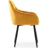 Buy Dining Chair with Armrests - Upholstered in Velvet - Carrol Yellow 59998 at MyFaktory