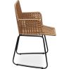 Buy Garden Dining Chair Design Boho Bali Rattan Synthetic - Zane Black 60015 - prices