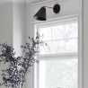 Buy Wall lamp with adjustable shade in scandinavian style, metal - Roser Black 60022 - in the UK
