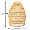 Buy Hanging Lamp Boho Bali Design Natural Rattan - Tuyen Natural wood 60036 in the United Kingdom