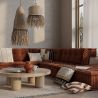 Buy Hanging Lamp Boho Bali Design Natural Rattan - Hiue Natural wood 60050 in the United Kingdom