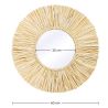 Buy Wall Mirror - Boho Bali Round Design (60 cm) - Gaui Natural wood 60057 in the United Kingdom