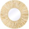 Buy Wall Mirror - Boho Bali Round Design (60 cm) - Gaui Natural wood 60057 - in the UK